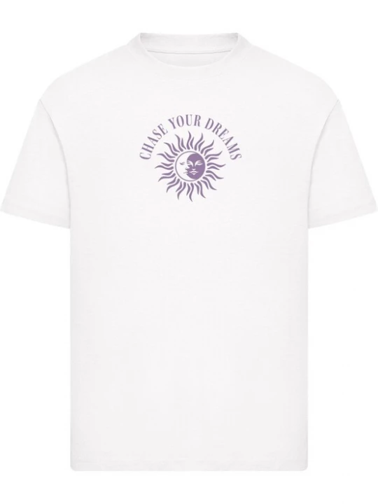 Obrázek produktu Mister Tee Tričko 'Chase Your Dreams Sun And Moon'  fialová / bílá