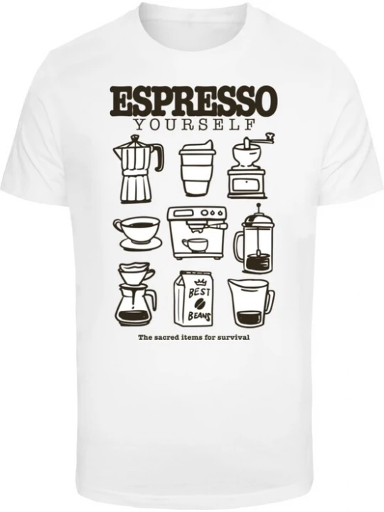 Obrázek produktu Mister Tee Tričko 'Espresso Yourself Coffee' černá / bílá