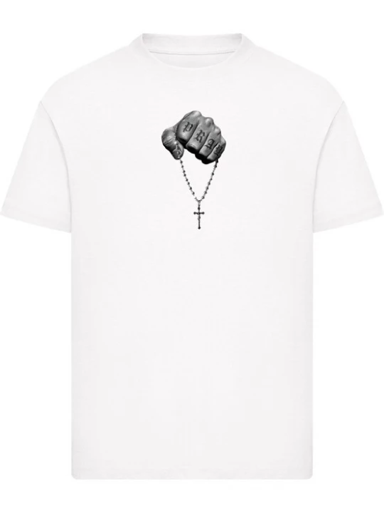 Obrázek produktu Mister Tee Tričko 'Faith Meets Strength' černá / bílá