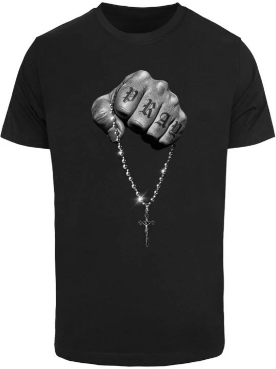Obrázek produktu Mister Tee Tričko 'Faith Meets Strength'  šedá / světle šedá / černá / bílá