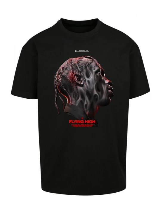 Obrázek produktu Mister Tee Tričko 'Flying High'  šedá / červená / černá / bílá