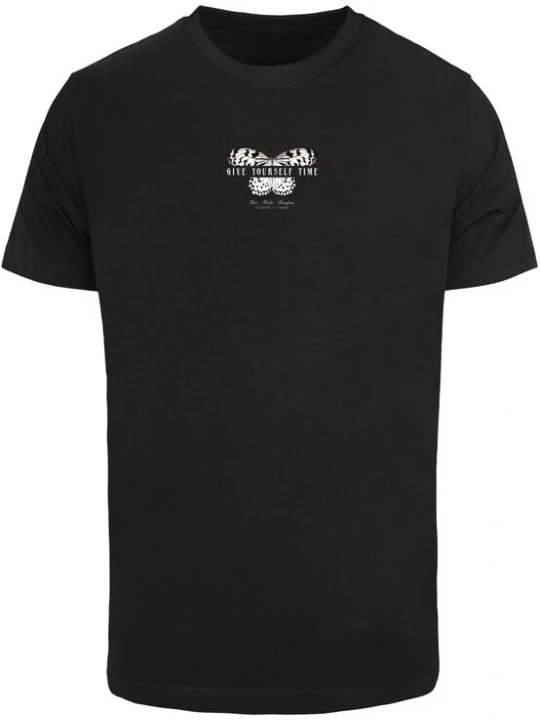 Obrázek produktu Mister Tee Tričko 'Give Yourself Time'  šeříková / meruňková / černá / bílá