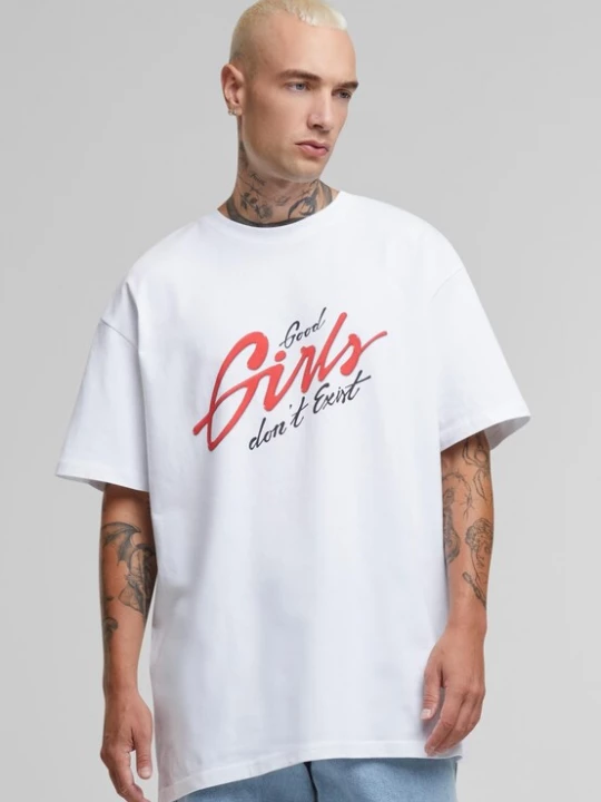 Obrázek produktu Mister Tee Tričko 'Good Girls'  červená / bílá