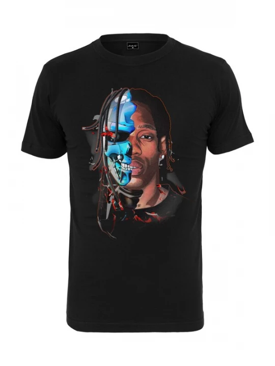 Obrázek produktu Mister Tee Tričko 'Half Face'  modrá / hnědá / šedá / červená / černá