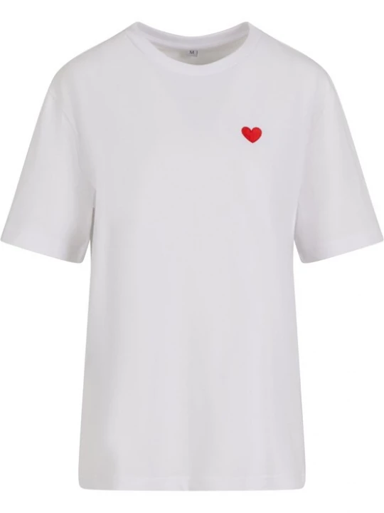 Obrázek produktu Mister Tee Tričko 'Heart Shape'  světle červená / bílá