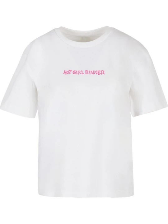 Obrázek produktu Mister Tee Tričko 'Hot Girl Dinner' stříbrně šedá / pink / červená / bílá