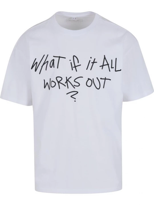 Obrázek produktu Mister Tee Tričko 'It All Works Out Wording' černá / bílá
