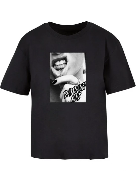 Obrázek produktu Mister Tee Tričko 'Lip Tattoo' šedá / tmavě šedá / černá