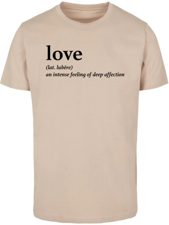 Obrázek produktu Mister Tee Tričko 'Love Definition' písková / černá