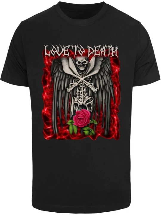 Obrázek produktu Mister Tee Tričko 'Love To Death'  světle šedá / světle zelená / melounová / černá