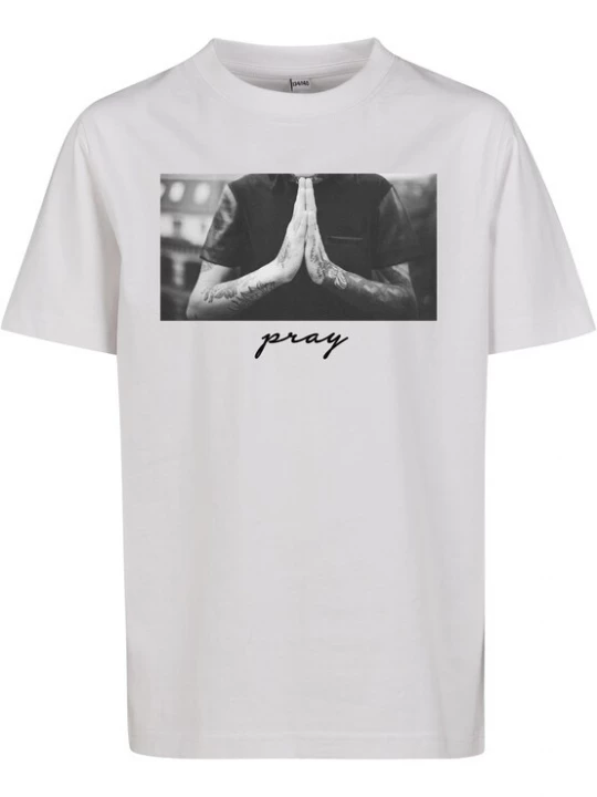 Obrázek produktu Mister Tee Tričko 'Pray'  šedá / tmavě šedá / černá / offwhite