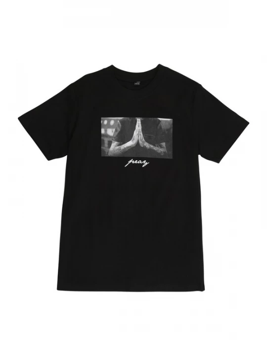 Obrázek produktu Mister Tee Tričko 'Pray'  světle šedá / tmavě šedá / černá / bílá