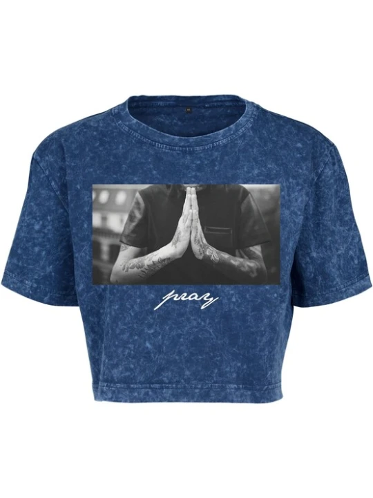 Obrázek produktu Mister Tee Tričko 'Pray' tmavě modrá / šedá / černá
