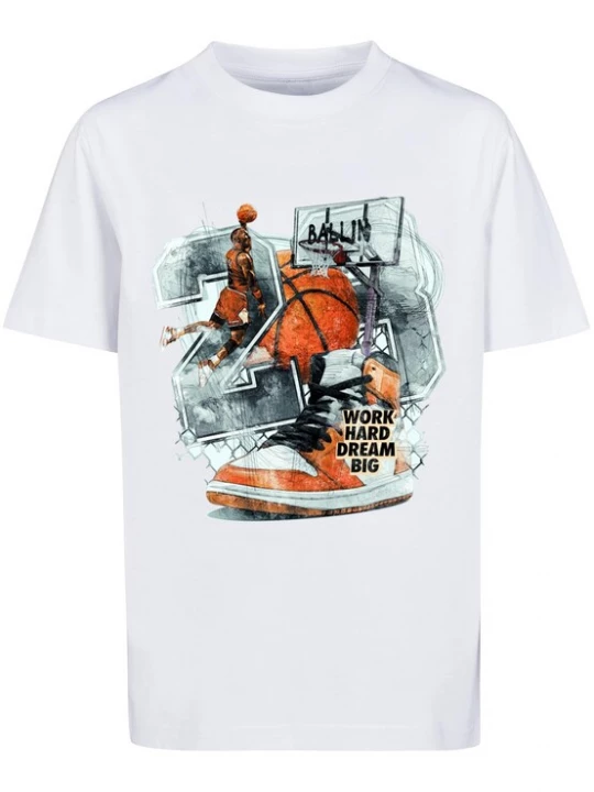 Obrázek produktu Mister Tee Tričko  šedá / oranžová / černá / bílá