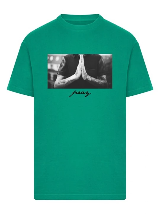 Obrázek produktu Mister Tee Tričko šedá / zelená / černá