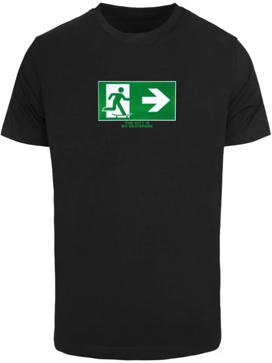 Obrázek produktu Mister Tee Tričko 'Skate Exit'  zelená / černá / bílá