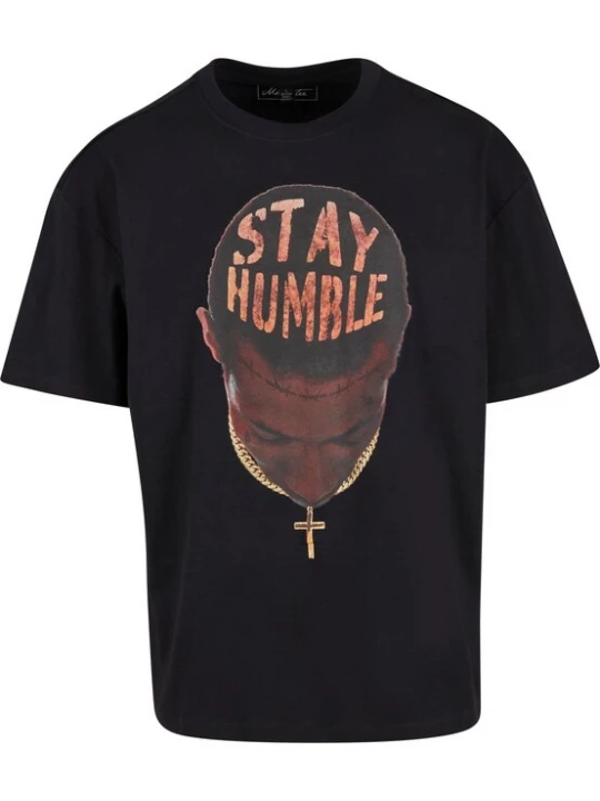 Obrázek produktu Mister Tee Tričko 'Stay Humble' tělová / tmavě oranžová / černá
