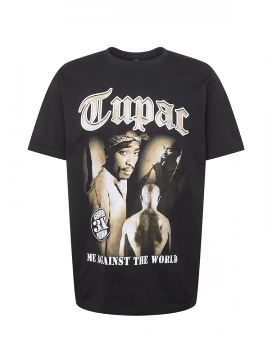 Obrázek produktu Mister Tee Tričko světle hnědá / černá / bílá