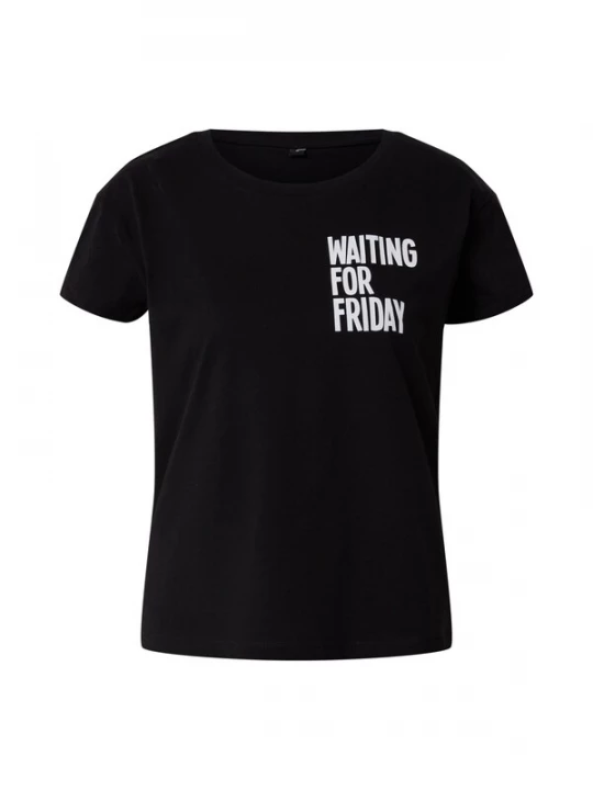 Obrázek produktu Mister Tee Tričko 'Waiting For Friday' černá / bílá