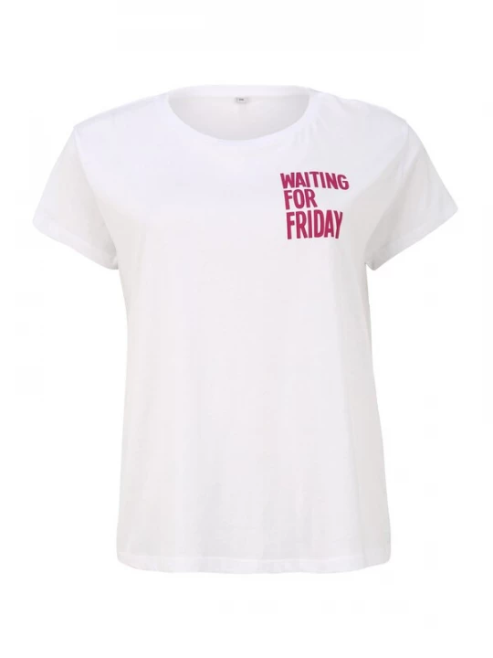 Obrázek produktu Mister Tee Tričko 'Waiting For'  pink / bílá