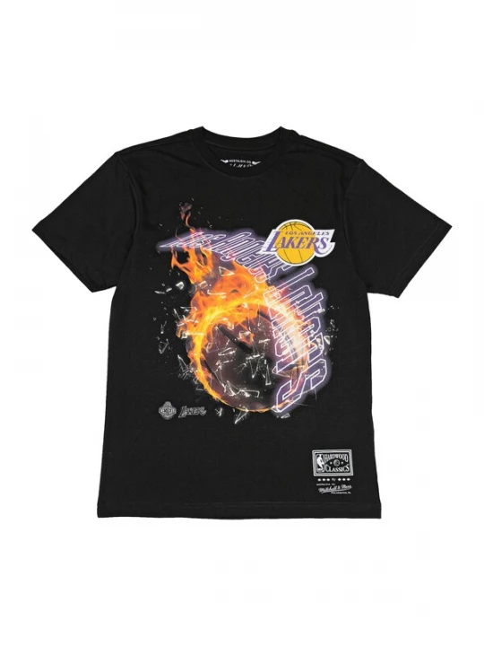 Obrázek produktu Mitchell & Ness Tričko 'Los Angeles Lakers HWC Blaze' fialová / tmavě oranžová / černá / bílá