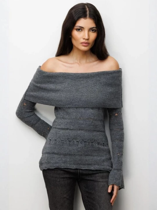 Obrázek produktu MixRay Svetr 'Pullover' tmavě šedá