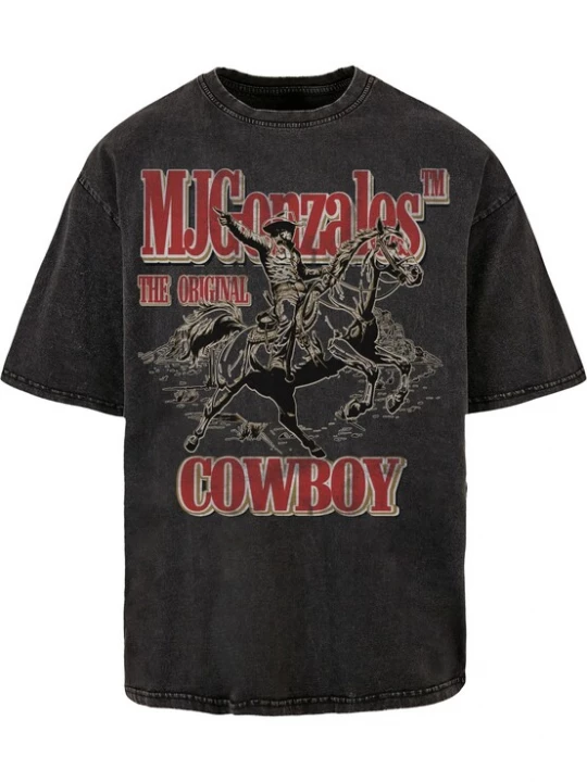 Obrázek produktu MJ Gonzales Tričko 'Ranch Rebel' tmavě červená / černá / černý melír