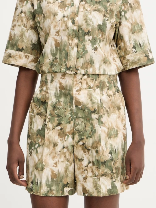 Obrázek produktu MM by Max Mara Bavlněné šortky MM by Max Mara PANTEON zelená