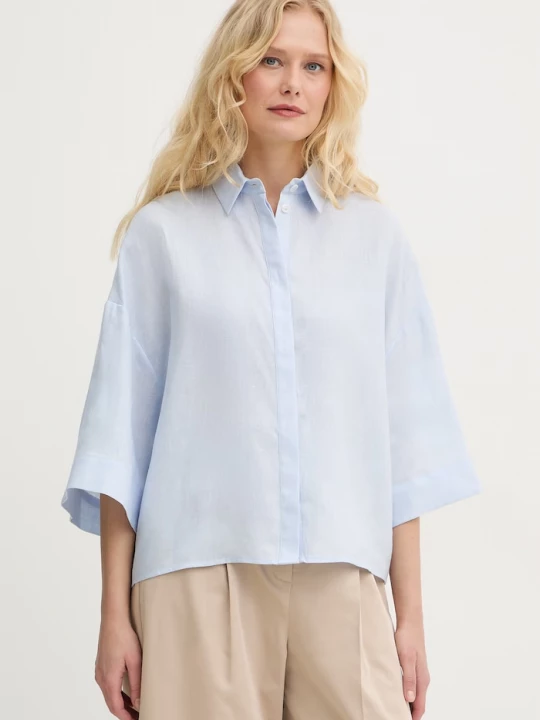 Obrázek produktu MM by Max Mara dámská lněná košile RITO modrá