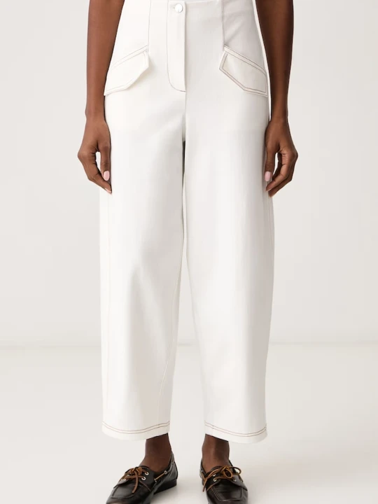 Obrázek produktu MM by Max Mara džíny tapered dámské MMLZUPPA béžová
