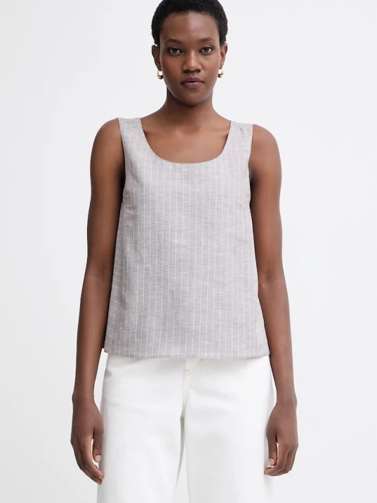 Obrázek produktu MM by Max Mara halenka dámská se lnem CALIGA béžová