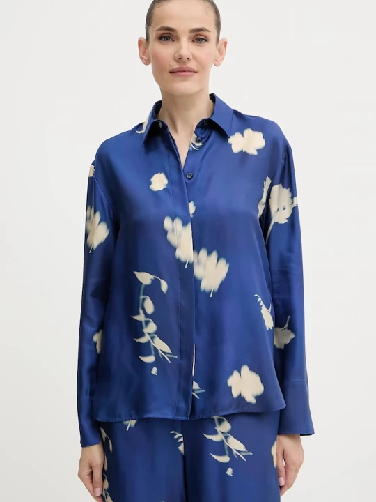 Obrázek produktu MM by Max Mara Hedvábné tričko MM by Max Mara ERACLEA modrá