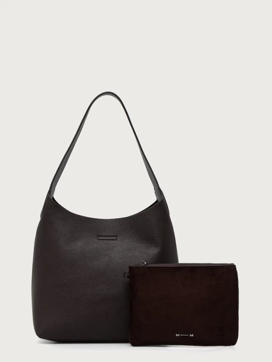 Obrázek produktu MM by Max Mara hobo kabelka dámská z imitace kůže MMLASTRO hnědá