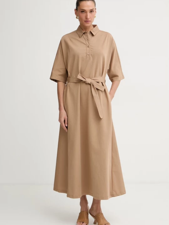 Obrázek produktu MM by Max Mara letní šaty bavlnou ALBERO béžová