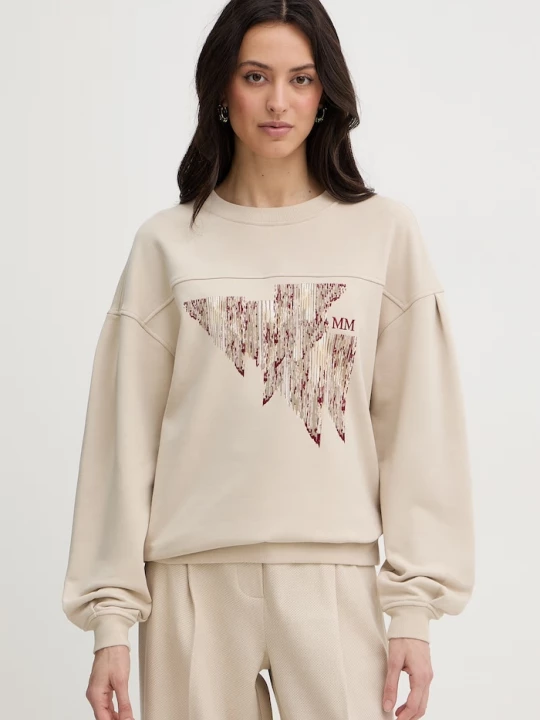 Obrázek produktu MM by Max Mara mikina dámská s bavlnou EUFORICO béžová