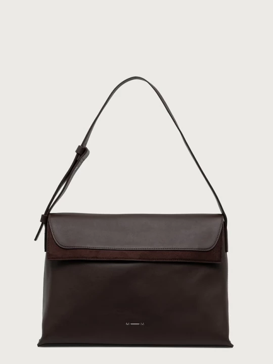 Obrázek produktu MM by Max Mara nákupní taška dámská z imitace kůže MMLLAMINE hnědá