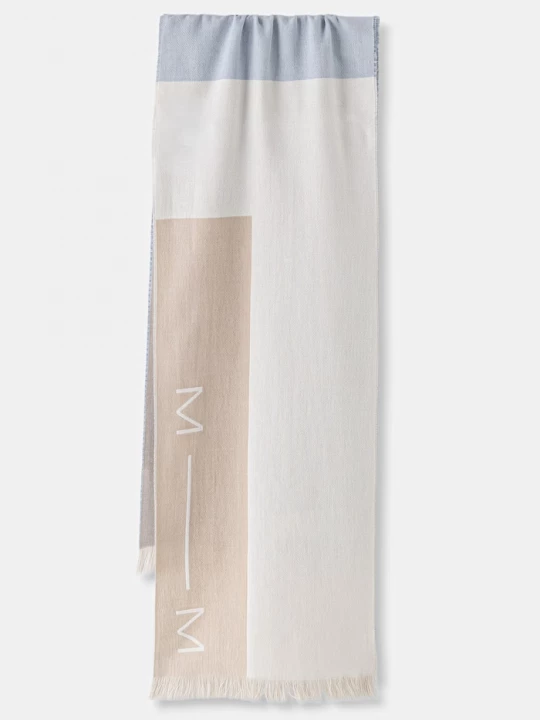 Obrázek produktu MM by Max Mara šála dámská s příměsí vlny MMLAIRONE modrá