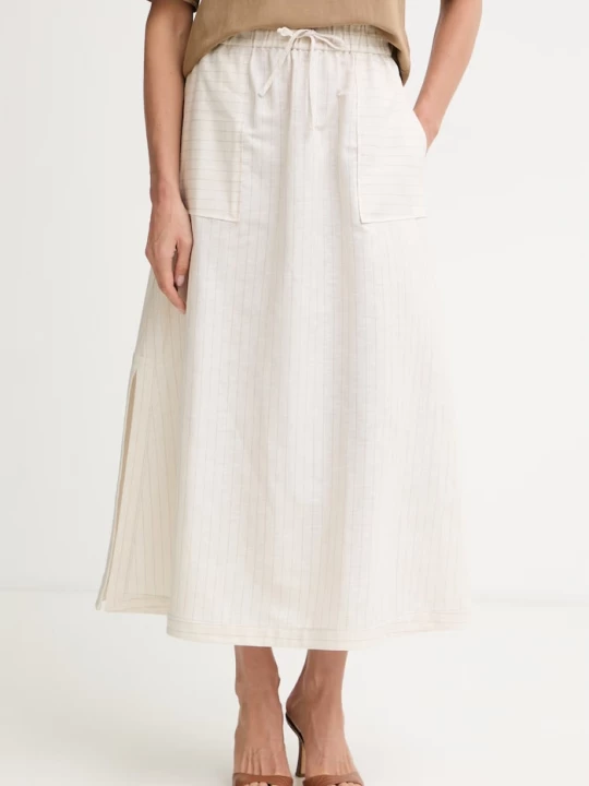 Obrázek produktu MM by Max Mara sukně se lnem SUMERO béžová