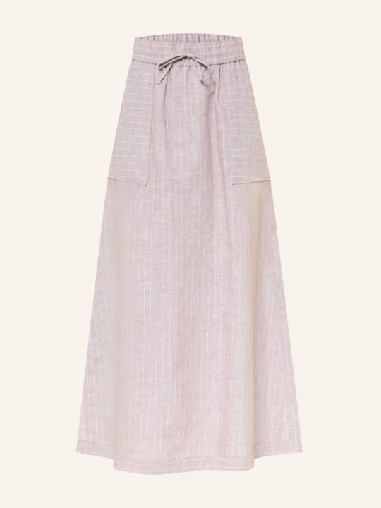 Obrázek produktu Mm By Max Mara Sukně Sumero Z Lnu hnědá / bílá
