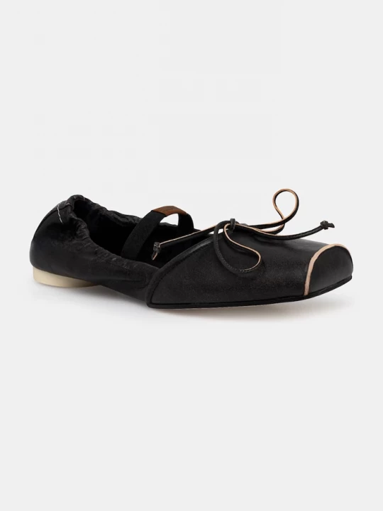 Obrázek produktu MM6 Maison Margiela baleríny kožené černá