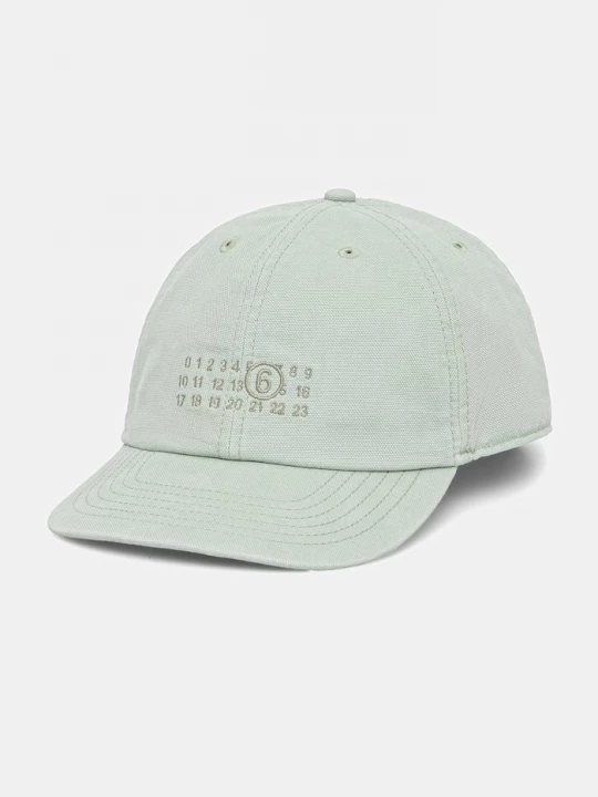 Obrázek produktu MM6 Maison Margiela Bavlněná baseballová čepice MM6 Maison Margiela tyrkysová
