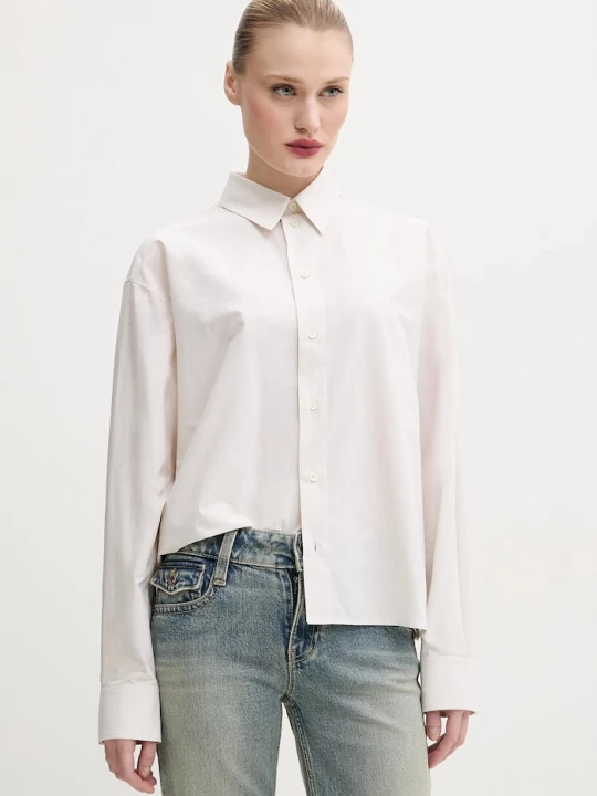 Obrázek produktu MM6 Maison Margiela Bavlněná košile MM6 Maison Margiela béžová