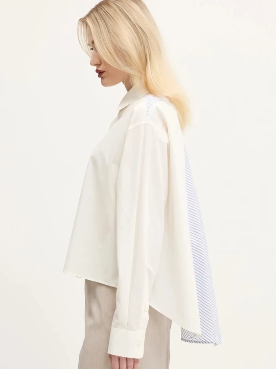 Obrázek produktu MM6 Maison Margiela Bavlněná košile MM6 Maison Margiela béžová