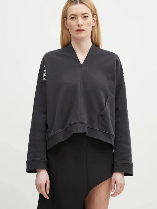 Obrázek produktu MM6 Maison Margiela Bavlněná mikina černá