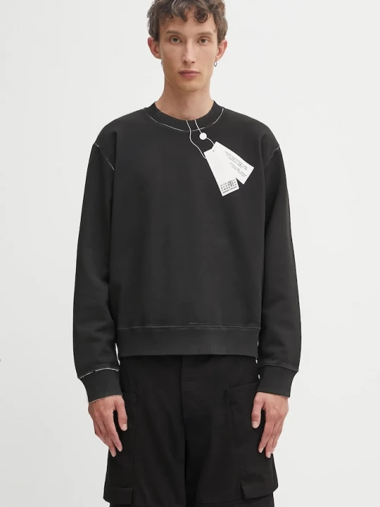 Obrázek produktu MM6 Maison Margiela Bavlněná mikina MM6 Maison Margiela černá