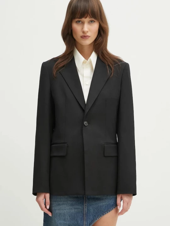 Obrázek produktu MM6 Maison Margiela Blazer s příměsí vlny MM6 Maison Margiela černá