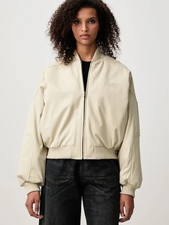 Obrázek produktu MM6 Maison Margiela bomber dámský bavlněný béžová