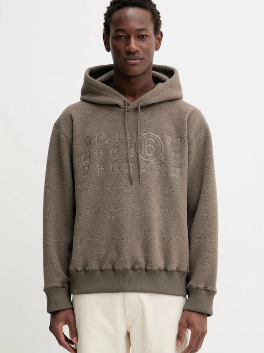 Obrázek produktu MM6 Maison Margiela Fleecová mikina hnědá