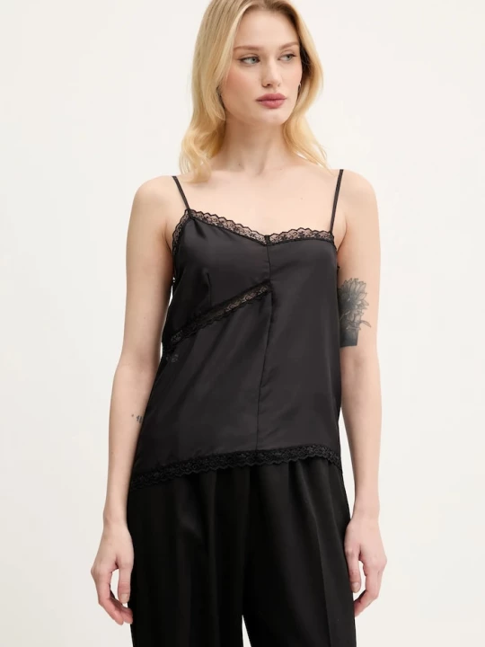 Obrázek produktu MM6 Maison Margiela Hedvábná halenka MM6 Maison Margiela černá