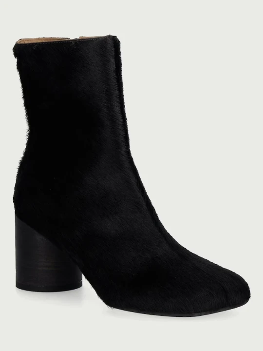 Obrázek produktu MM6 Maison Margiela kotníkové boty na sloupku dámské kožené hnědá